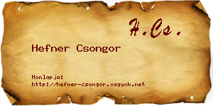 Hefner Csongor névjegykártya